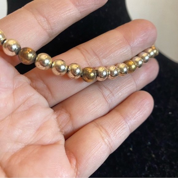 Napier Vintage Gold and SilverTone Beaded Choker Necklace - Picture 5 of 13